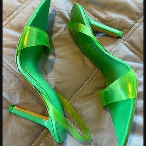 Zara Vibrant Green Heels 6.5
